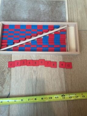 Montessori Red and Blue Counting Rods